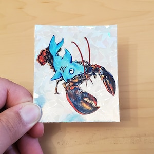 Undercover Lobster Holographic Sticker