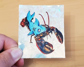 Undercover Lobster Holographic Sticker