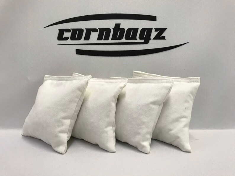 Cornhole Bags Set of 4 ACA Regulation Bags\u2022traditional corn filling\u2022 White