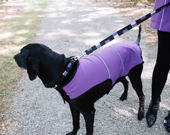 Dog Coat Adjustable- Waterproof with Relective Stripes