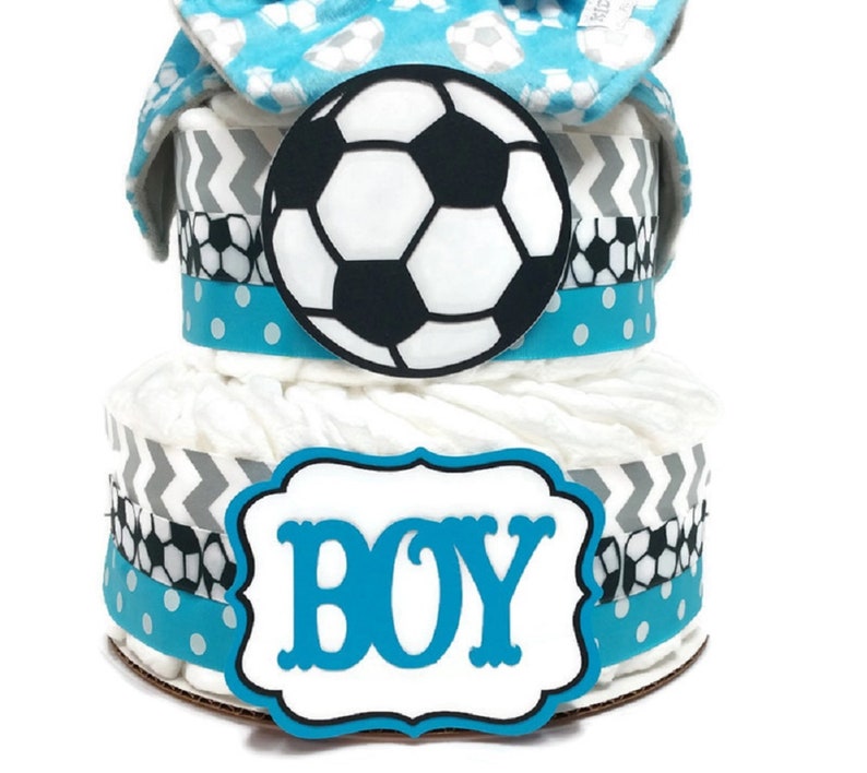 soccer diaper cake
