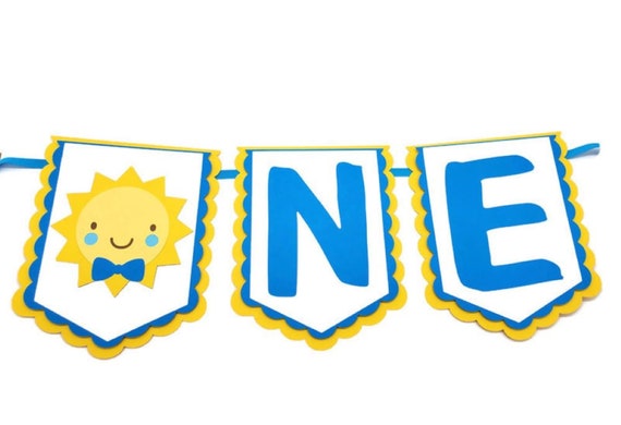 Sunshine 1st Birthday Banner, You Are My Sunshine High Chair One Banner, Boy 1st Birthday Party Decorations Il_570xn