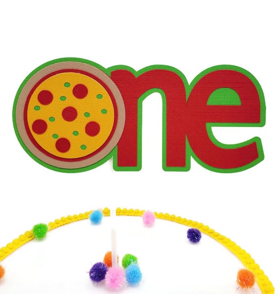 Pizza ONE Cake Topper, Pizza First Birthday Cake Topper, Boy Girl 1st Birthday Pizza Party Decorations, Smash Cake Topper Il_570xn