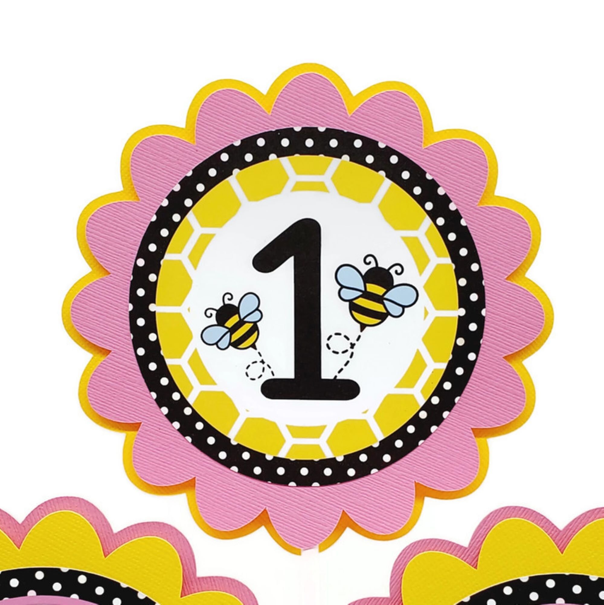 Bumble Bee 1st Birthday Centerpiece Sticks, Personalized Bee Day Party ...