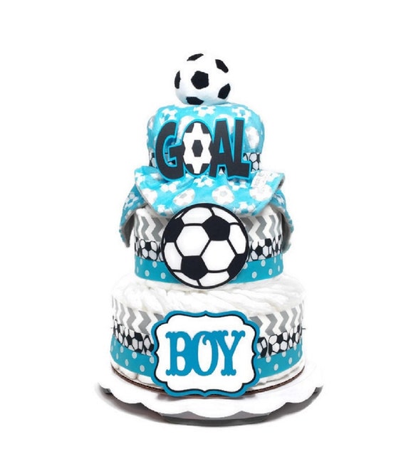 soccer diaper cake