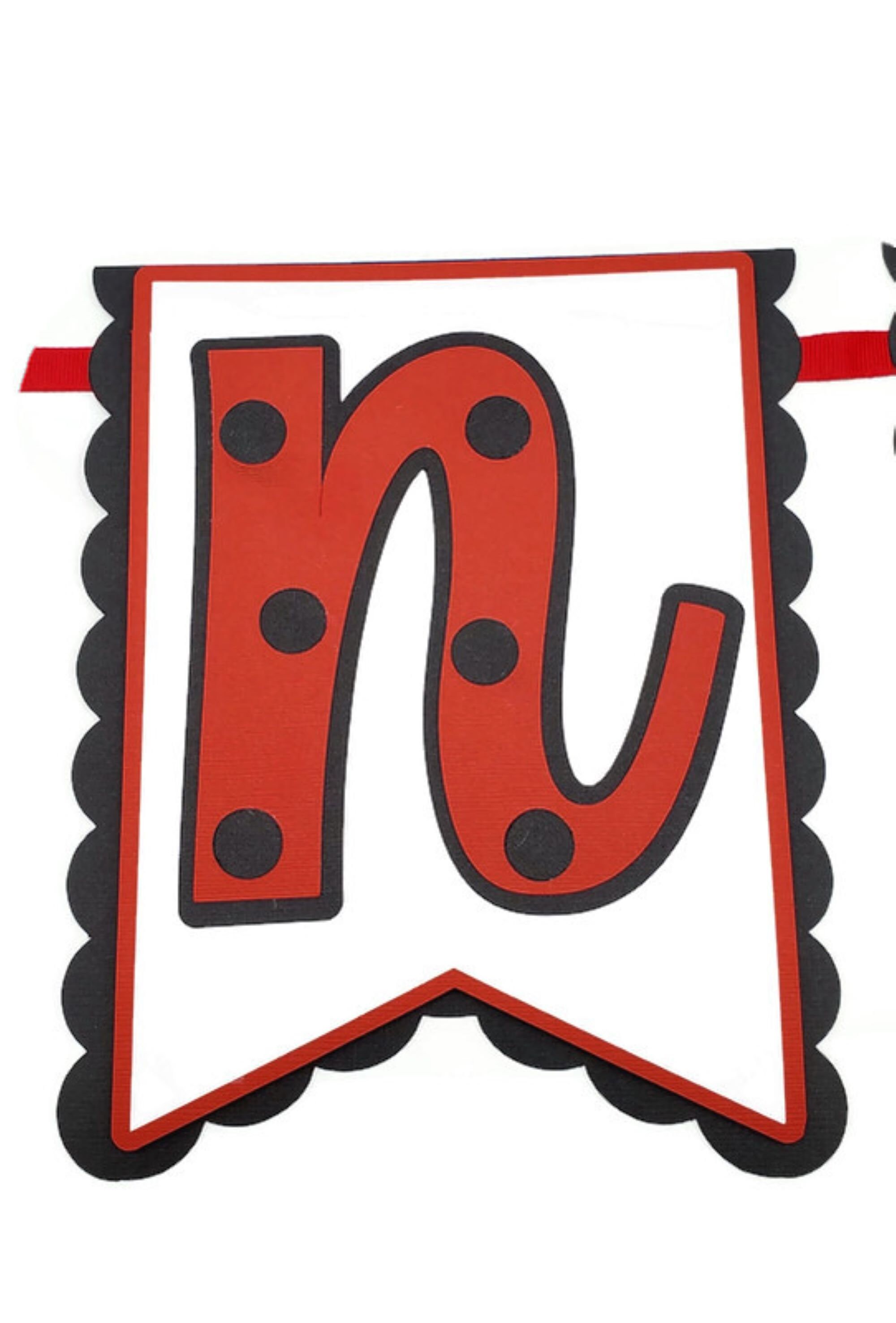 Modern Ladybug 1st Birthday High Chair Banner - "I Am One" Party Decoration, Satin Finish