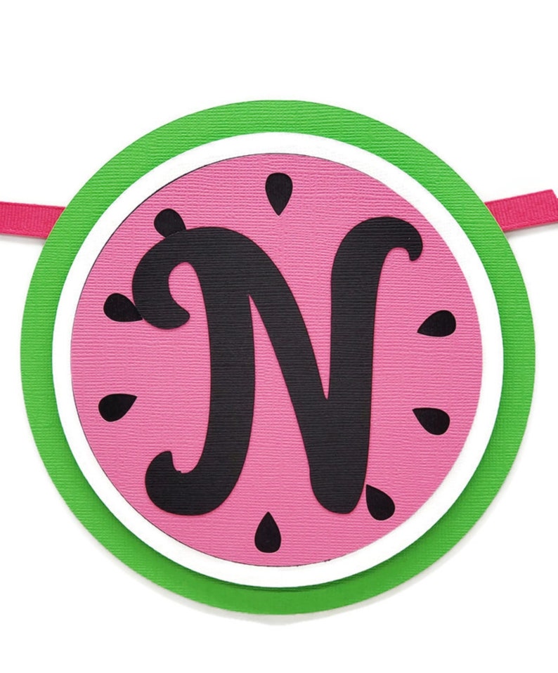 Watermelon ONE Banner, Girl 1st Birthday Highchair Banner, One in a Melon Party Decoration image 3