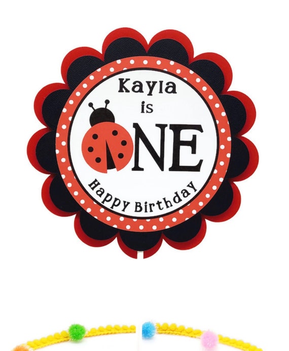 Ladybug Cake Topper, One Cake Topper, Smash Cake, Girl 1st Birthday Party Decor, Garden Party Decoration Personalized Il_570xn
