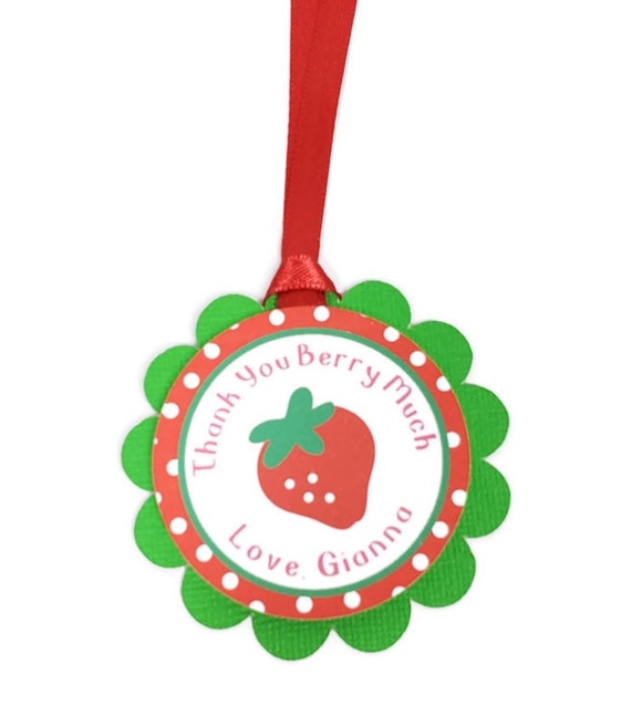 Strawberry Birthday Favor Tags, Berry Sweet Treat Tags, Girl Birthday Party Decorations Il_570xn