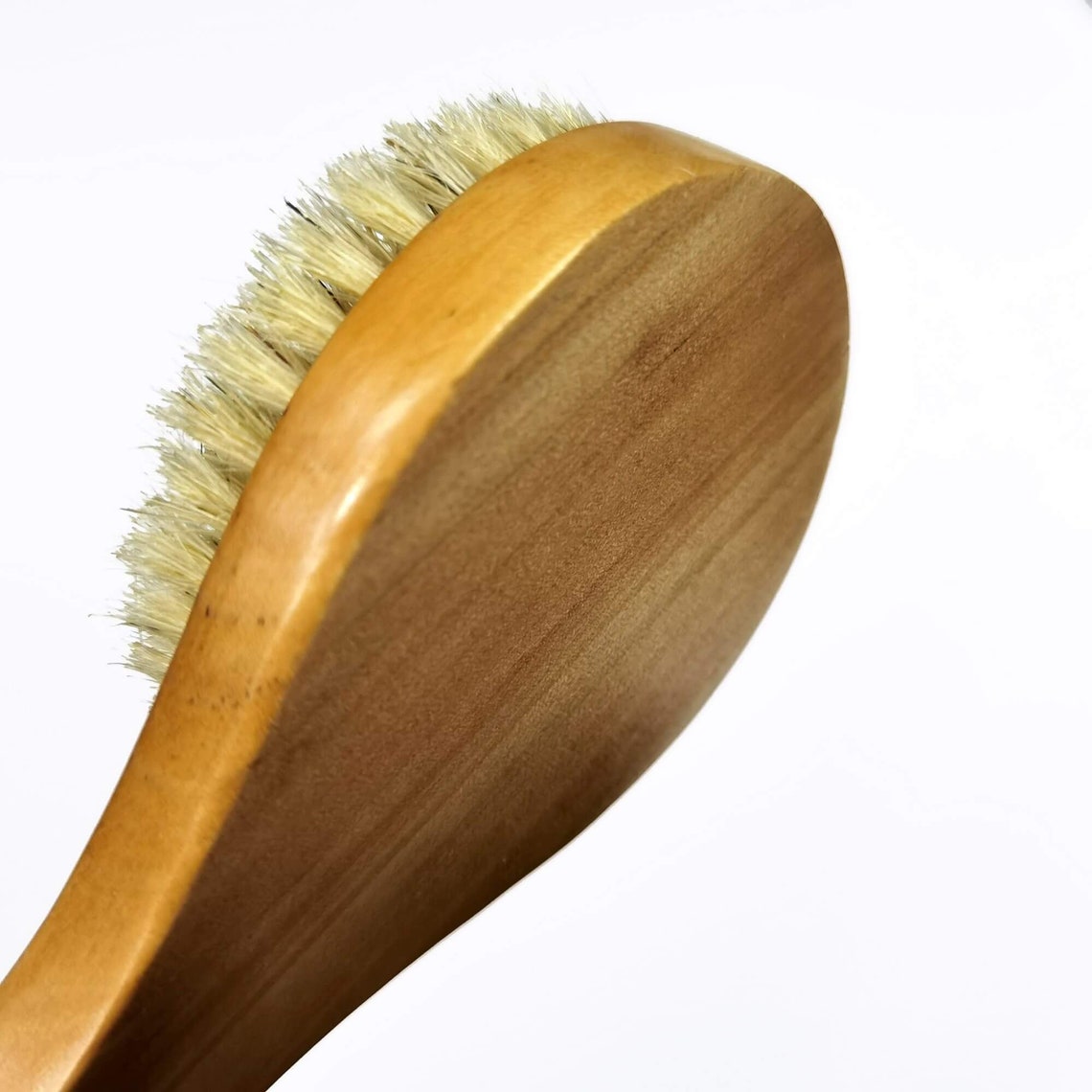 Wooden Shower Brush with MidSize Handle Wet and Dry Etsy