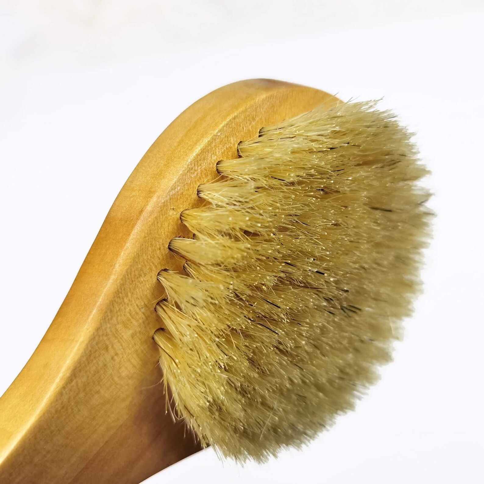 Wooden Shower Brush with MidSize Handle Wet and Dry Etsy