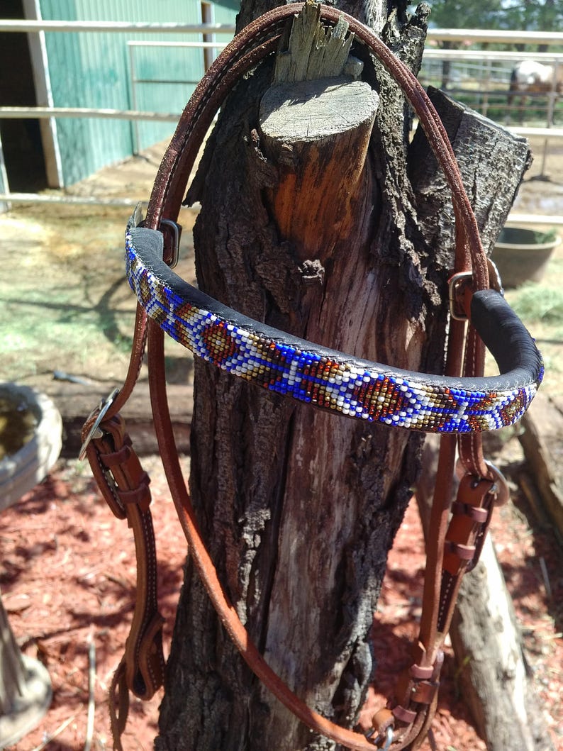 Handbeaded Horse Headstall/bridle Etsy