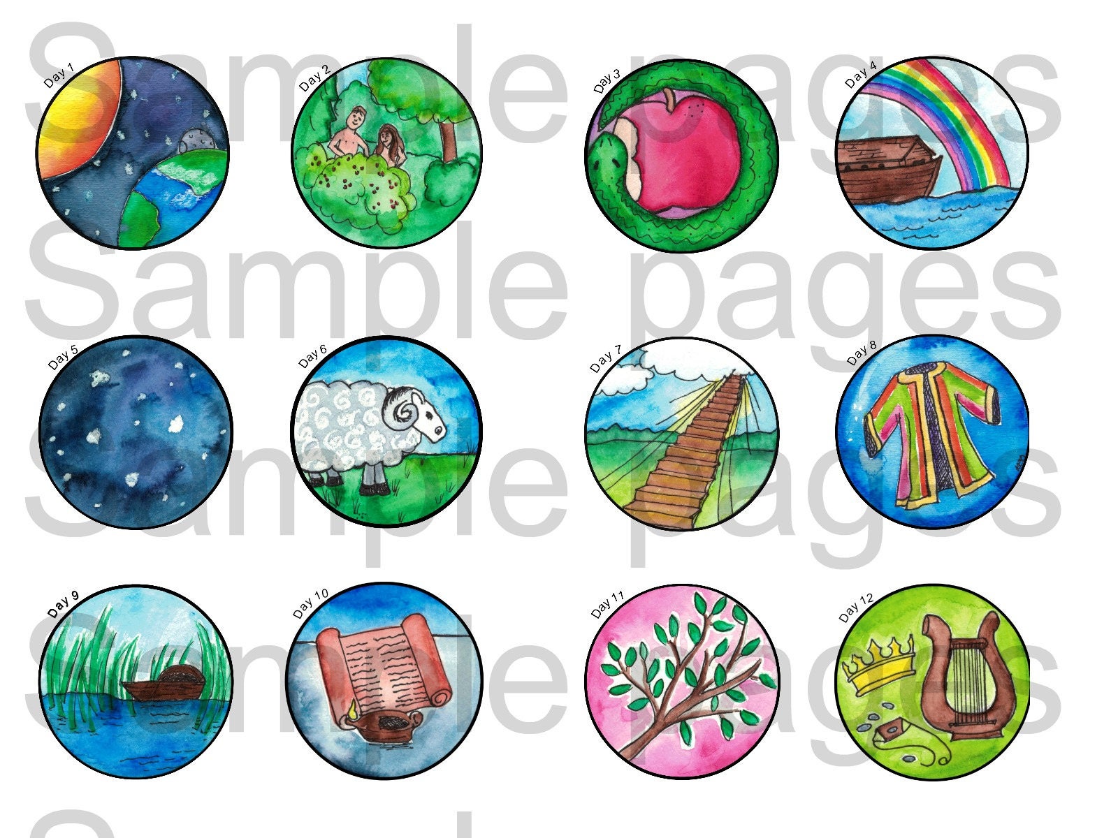 Jesse Tree Advent Calendar Printable Ornaments Etsy Jesse Tree Advent Calendar Printable Ornaments Etsy