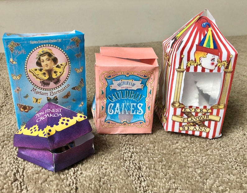 DIY Honeydukes Mini Candy Boxes Templates Digital Download image 0