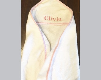 Personalized Embroidered Hooded Baby/Toddler Bath Towel