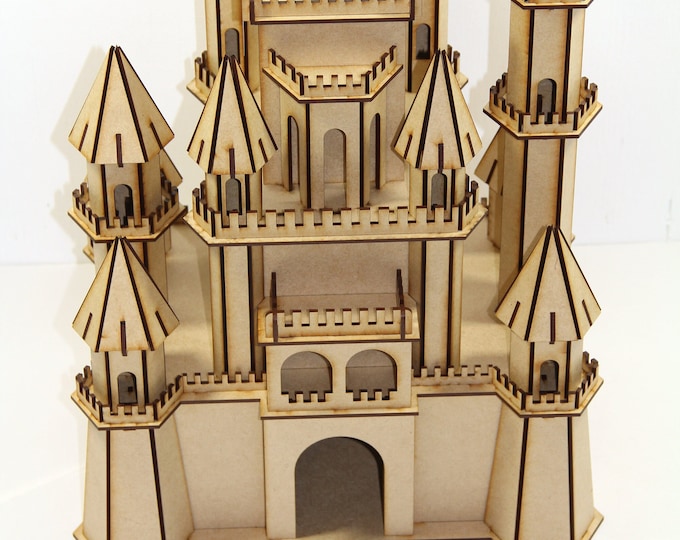3D Castle Puzzle Modern Medieval Castle 3D Puzzle 3mm MDF Wood 287 ...