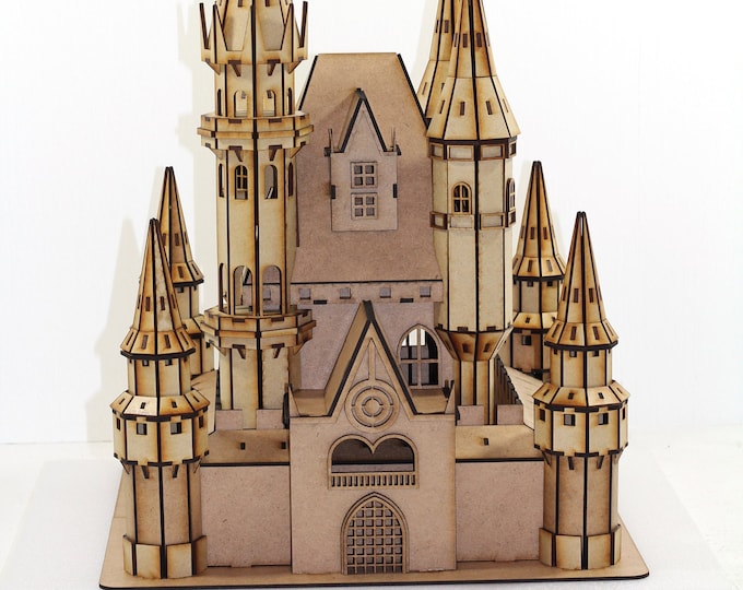 Castle 3D Puzzle Castle 3D Model Puzzle 3mm MDF Wood 3D Castle Puzzle ...