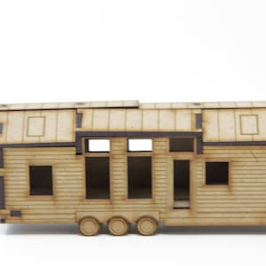 Houten 3D-puzzel | Tiny Home 3D-mdf-houtpuzzel | 3 mm mdf-houten bordpuzzel | Zelfmontage | 13-delige puzzel | Geen model | GEEN instructies