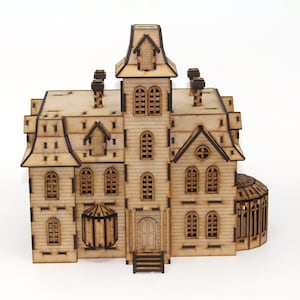 3D-puzzel | Spookhuispuzzel | 3 mm mdf-houten bord 3D-puzzel | @ 140 stukjes puzzel | GEEN model | GEEN gedetailleerde instructies: