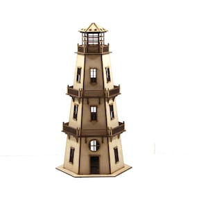 Lighthouse PUZZLE | Lighthouse 3D Wood Puzzle | Laser Cut Puzzle | 3mm MDF Wood Puzzle | @ 90 Pieces Puzzle | Not a Model | NO Instructions