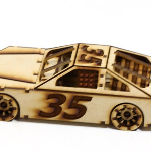 3D-puzzel, Nascar-raceauto, 3 mm MDF-houten bordpuzzel, zelfmontage @ 98-delige puzzelset met BEPERKTE begeleiding