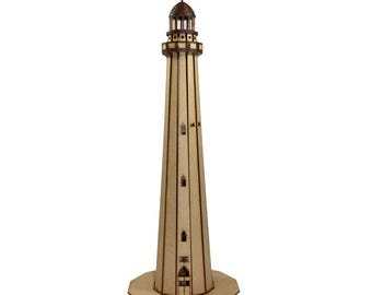 lighthouse 3d wood puzzle — 75-piece self-assembly