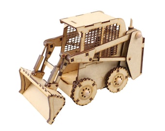 Skid Steer 3D Wood Puzzle | DIY Assembly Kit