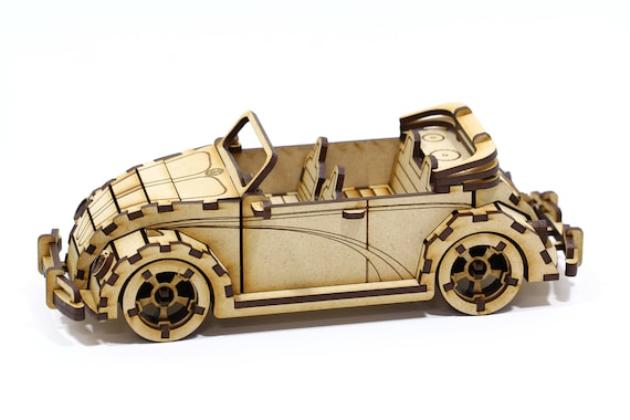 3mm MDF Wood Board 3D Sports Car Puzzle Self Assembly Puzzle Kit 3D Puzzle Sports Car