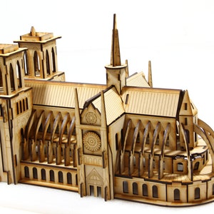 3D Puzzle | Notre Dame Replica | 3mm MDF Wood Board 3D Puzzle | Self Assembly @ 142 Pieces Puzzle | NOT a Model | NO Detailed Instructions