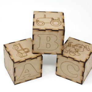 Square Block Box 3D Puzzle | Wood Block Puzzle | 3mm MDF Wood Box 3D Block Puzzle | 6 Piece Easy Puzzle Suitable for Children | Trinket Box