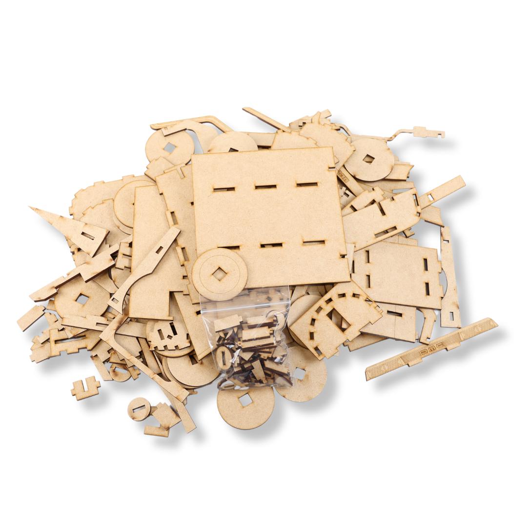 Retro sci fi car 3d wood puzzle — 195-piece self-assembly - Etsy 日本