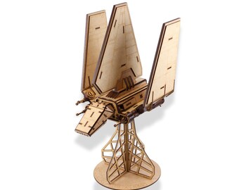 galactic orbital shuttle 3d wood puzzle - 244 piece self-assembly
