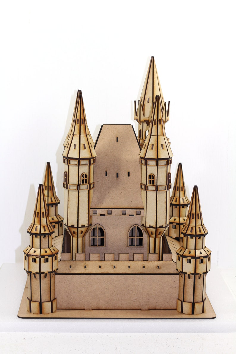 Castle 3D Puzzle Castle 3D Model Puzzle 3mm MDF Wood 3D - Etsy