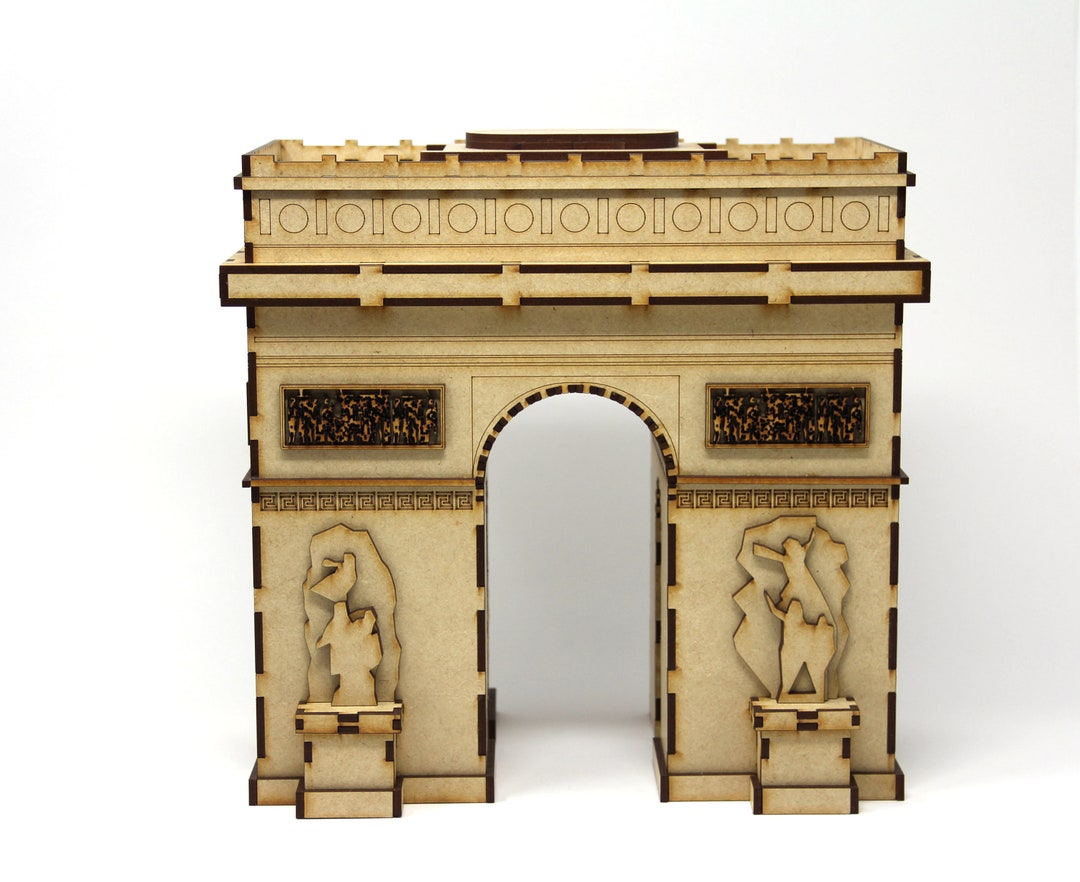 Arc De Triomphe 3d Wood Puzzle — 130-piece Self-assembly - Etsy