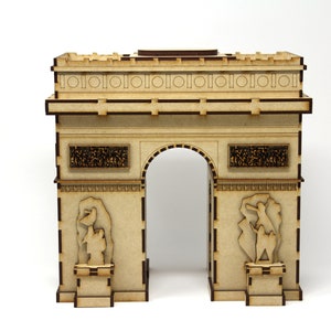 3D-Puzzle | Triumphbogen Replik 3D Puzzle | 3mm MDF Holz 3D Puzzle | Selbstmontage @ 130 Teile Puzzle | KEIN Model | KEINE Anleitung