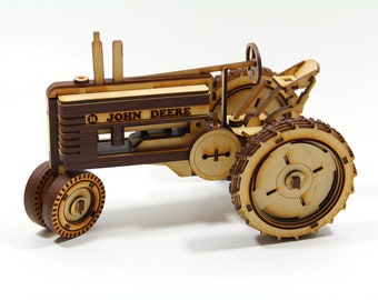 3D Farm Tractor Puzzle: 155-Piece MDF Wood Assembly