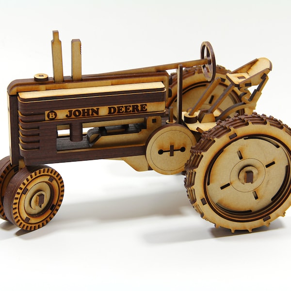 3D Tractor Puzzle | Farm Tractor Puzzle | 3mm MDF Wood Puzzle | Self Assembly @ 155 Pieces Puzzle | NOT a Model | Limited Instructions