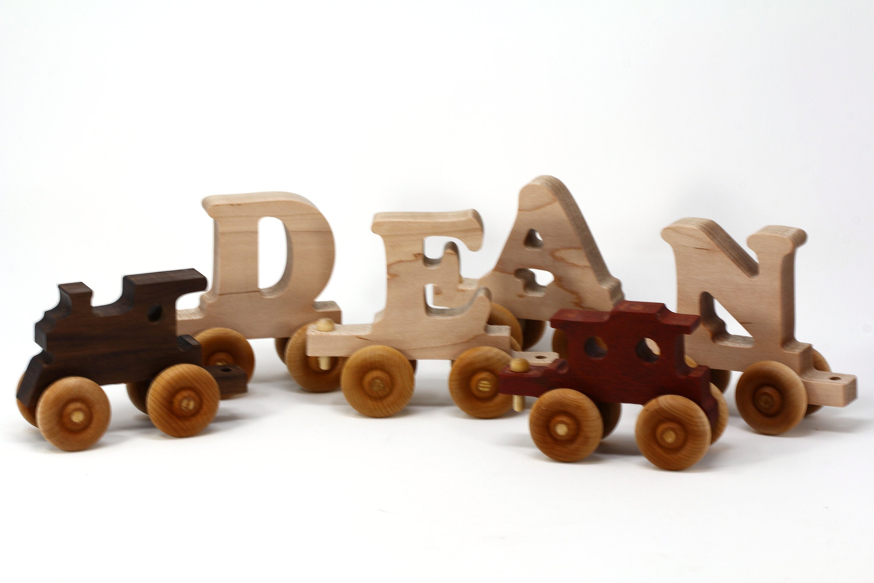 Wooden Name Train Handcrafted Custom Personalized Letters Etsy