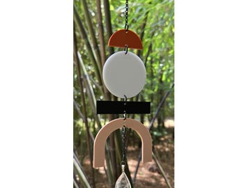 architectural suncatcher • geometric window hanging • modern acrylic prism decor