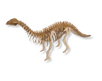 Brontosaurus Dinosaur 3D wood puzzle — 54 - piece self-assembly