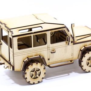 Houten 3D-puzzel | Land Rover vrachtwagen puzzel | 3 mm MDF houten puzzel | Zelfmontage puzzel van 135 stukjes | GEEN model | GEEN gedetailleerde instructies