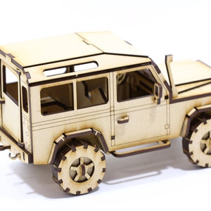 Wood 3D Puzzle | Land Rover Truck Puzzle | 3mm MDF Wood Puzzle | Self Assembly 135 Piece Puzzle | NOT a Model | NO Detailed Instructions