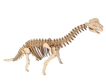 Brachiosaurus Dinosaur 3D wood puzzle — 52 - piece self-assembly