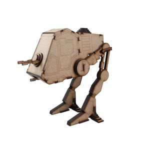 Houten 3D-puzzel | Chicken Walker Battle Droid 3D-puzzel | 3 mm mdf-houten bordpuzzel | Zelfmontage: puzzel van 70 stukjes | Beperkte instructies
