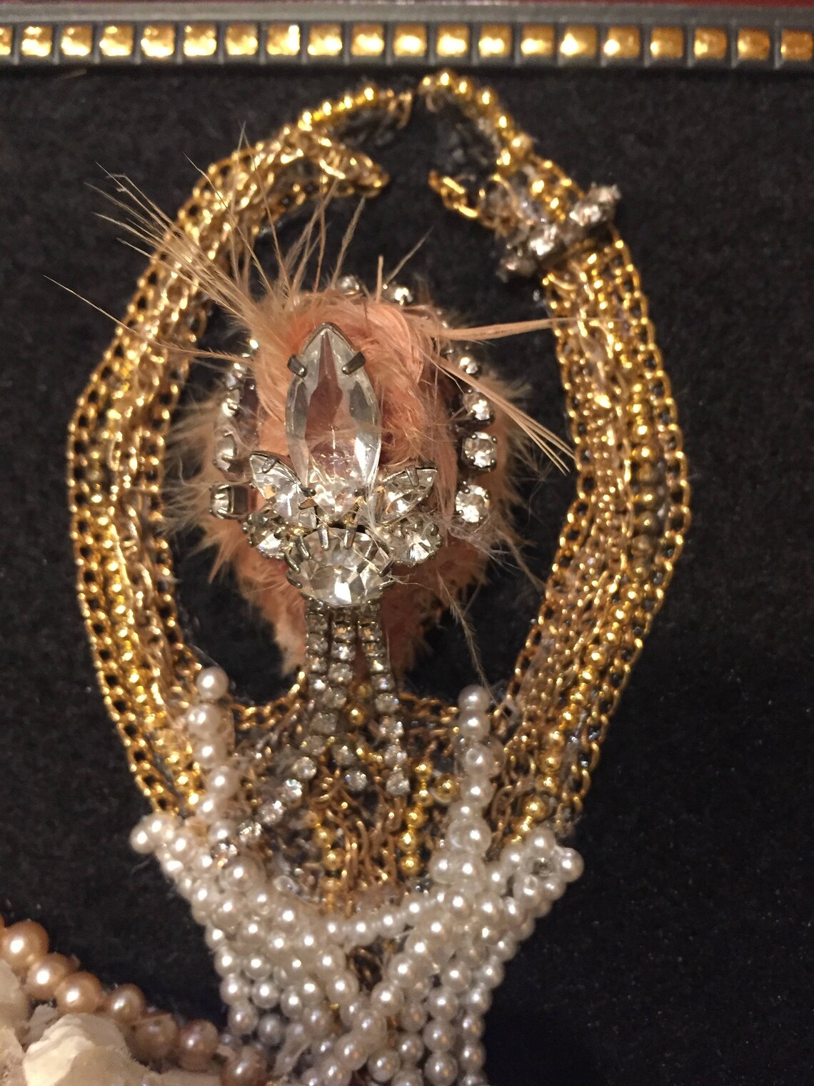 Jewelry art vintage jewelry art framed jewelry art jewelry Etsy