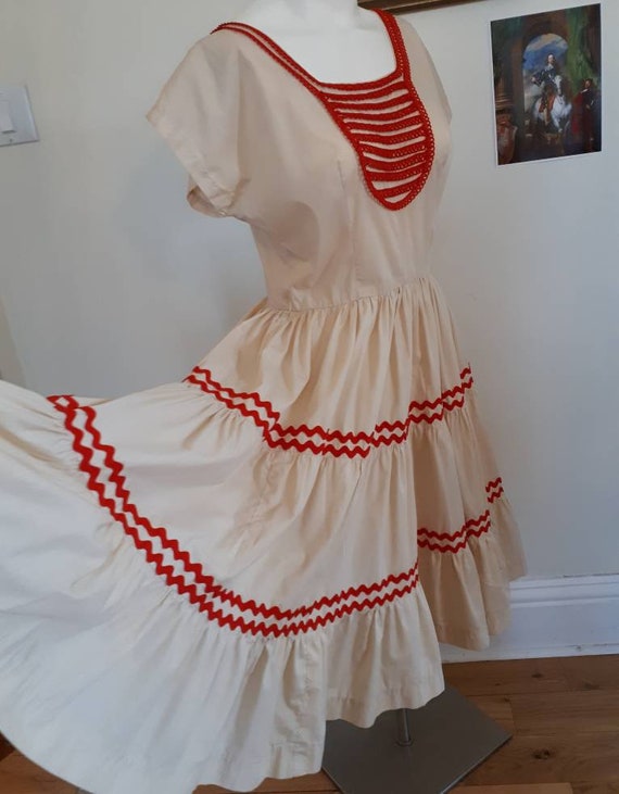 Vintage square dance/ patio dress M/L