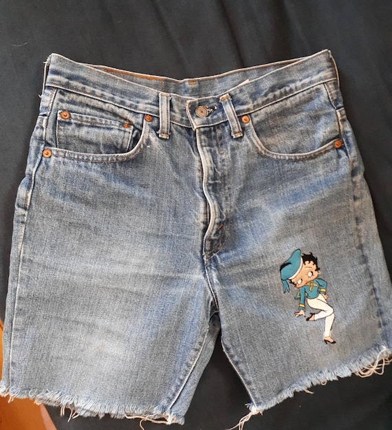 Vintage cutoff jeans shirt Betty Boop size S