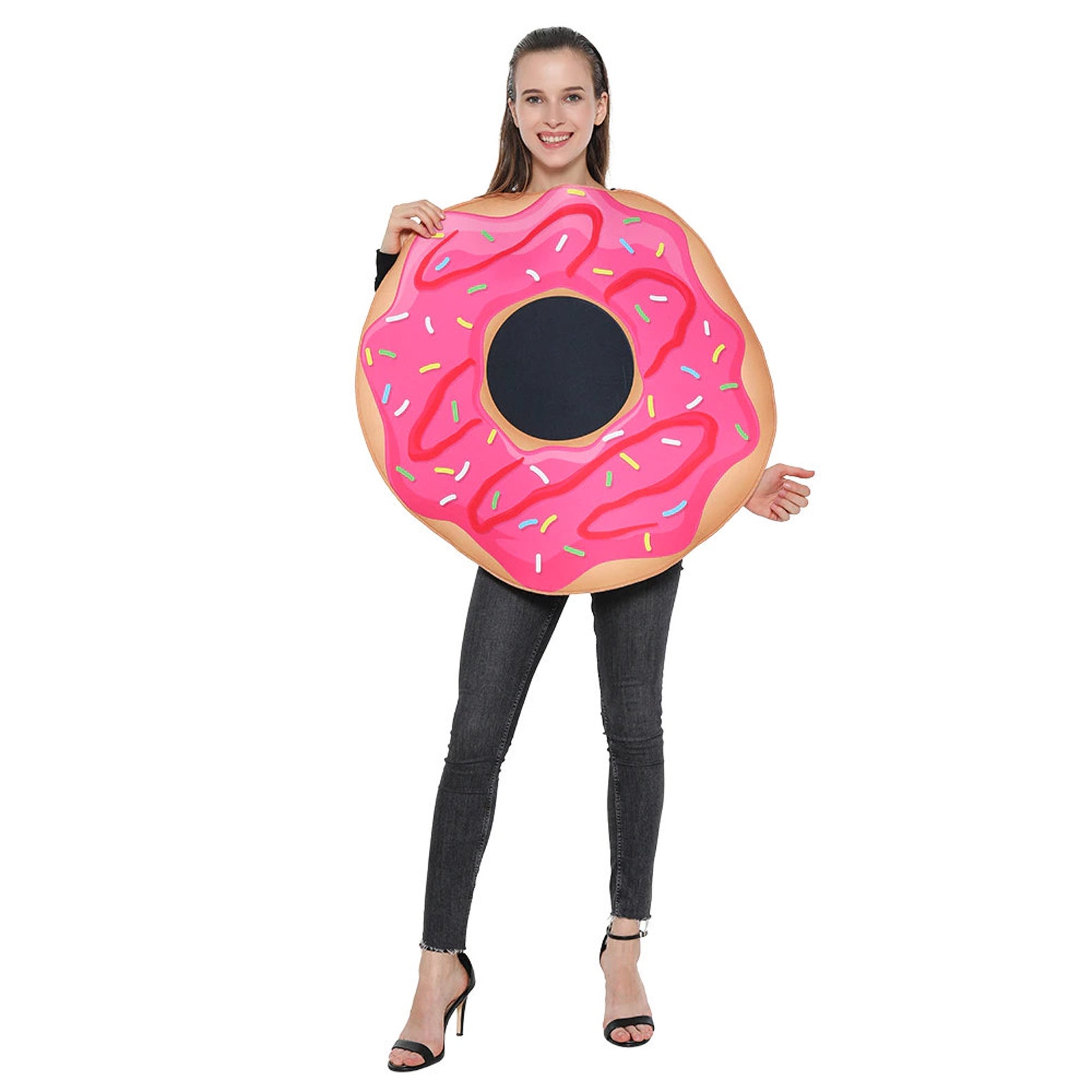 Adult Funny Chocolate Jam Donut Costume Halloween Food Cosplay Etsy