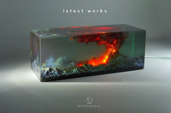 Volcano night light discount