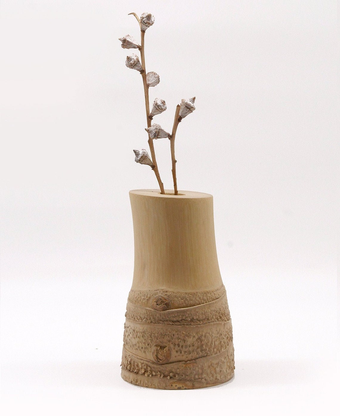 Vase flower arrangement bamboo bamboo root home Etsy
